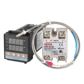 REX-C100 Thermostat + Thermocouple + SSR-100 DA Solid State Module Intelligent Temperature Control Kit, 100DA